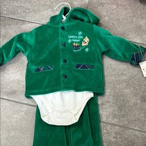 Little Wonders Green Santa's Little Helper Outfit 0-3 months